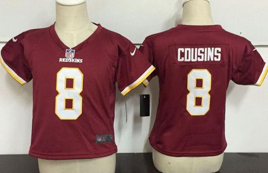 Toddler Washington Redskins #8 Kirk Cousins Burgundy Red Team Color Stitched NFL Nike Game Jersey