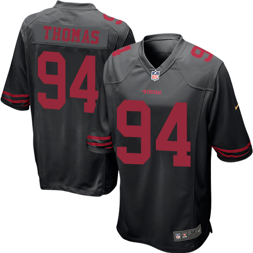 Youth Nike 49ers #94 Solomon Thomas Black Alternate Stitched NFL Elite Jersey
