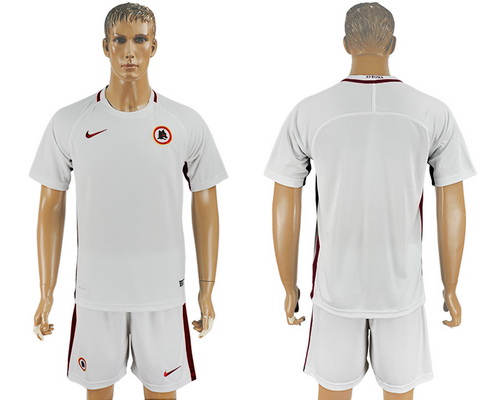 2016-17 ROMA Blank or Custom Away Soccer Men's Red Shirt Kit