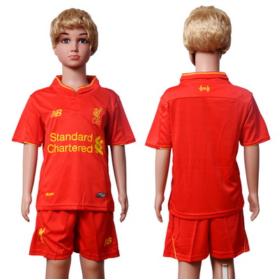 2016-17 Liverpool Blank or Custom Home Soccer Youth Red Shirt Kit