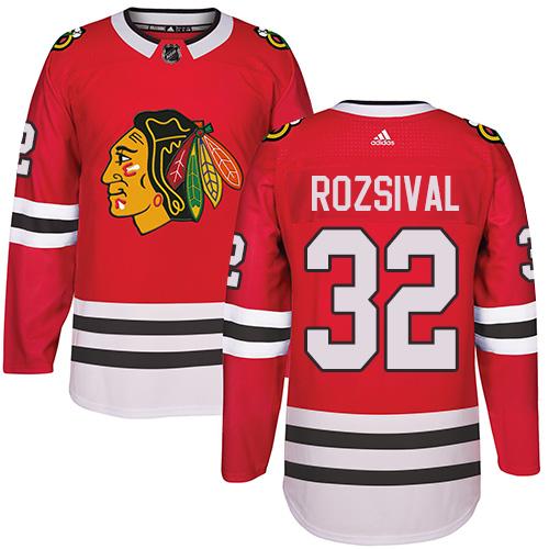 Adidas Chicago Blackhawks #32 Michal Rozsival Red Home Authentic Stitched NHL Jersey