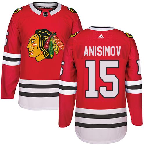 Adidas Chicago Blackhawks #15 Artem Anisimov Red Home Authentic Stitched NHL Jersey