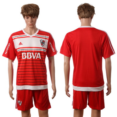 2016-17 River Plate Away Blank or Custom Soccer Men's Red Shirt Kit