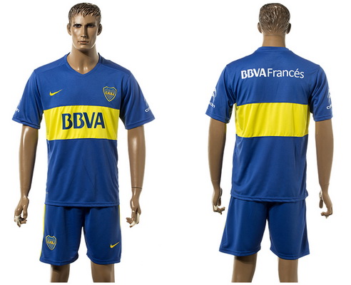 2016-17 Boca Juniors Home Blank or Custom Soccer Men's Blue Shirt Kit