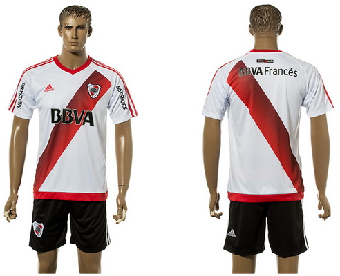 2016-17 River Plate Home Blank or Custom Soccer Men's White Shirt Kit