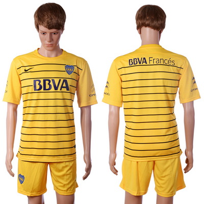 2016-17 Boca Juniors Away Blank or Custom Soccer Men's Yellow Shirt Kit