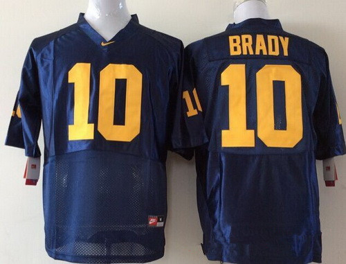 Youth Michigan Wolverines #10 Tom Brady Navy Blue Stitched NCAA Nike College Football Jersey