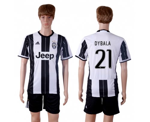 Juventus #21 Dybala Home Soccer Club Jersey