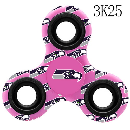 NFL Seattle Seahawks Pink Logo Three-Way Fidget Spinner III - 3K25