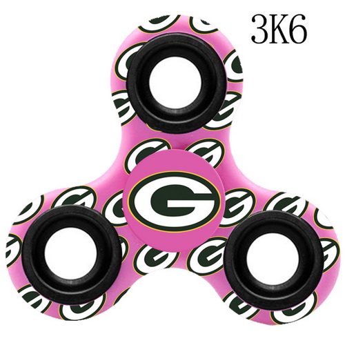 Green Bay Packers Pink Logo Three-Way Fidget Spinner III - 3K6