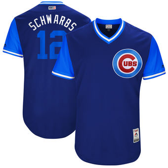 Men's Chicago Cubs Kyle Schwarber Schwarbs Majestic Royal 2017 Players Weekend Authentic Jersey