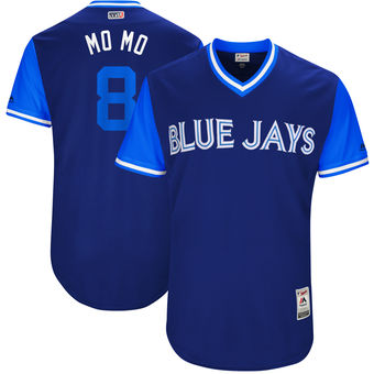 Men's Toronto Blue Jays Kendrys Morales Mo Mo Majestic Royal 2017 Players Weekend Authentic Jersey