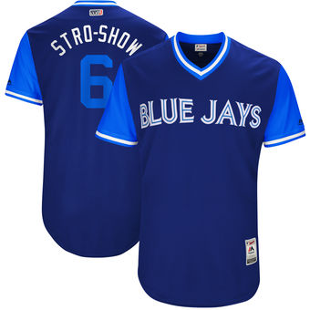 Men's Toronto Blue Jays Marcus Stroman Stro-Show Majestic Royal 2017 Players Weekend Authentic Jersey