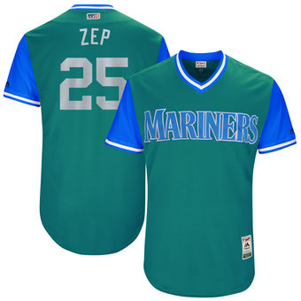 Men's Seattle Mariners Marc Rzepczynski Zep Majestic Aqua 2017 Players Weekend Authentic Jersey