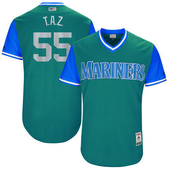 Men's Seattle Mariners Tony Zych T.A.Z. Majestic Aqua 2017 Players Weekend Authentic Jersey