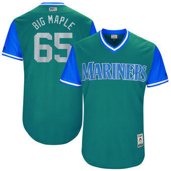 Men's Seattle Mariners James Paxton Big Maple Majestic Aqua 2017 Players Weekend Authentic Jersey