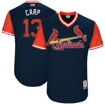Men's St. Louis Cardinals Matt Carpenter Carp Majestic Navy 2017 Players Weekend Authentic Jersey