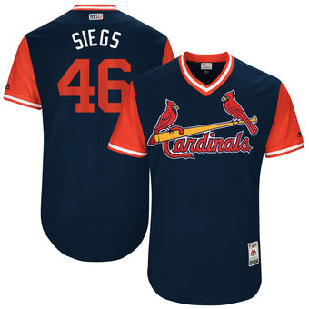 Men's St. Louis Cardinals Kevin Siegrist Siegs Majestic Navy 2017 Players Weekend Authentic Jersey