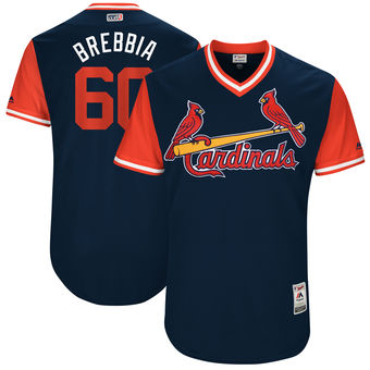 Men's St. Louis Cardinals John Brebbia Brebbia Majestic Navy 2017 Players Weekend Authentic Jersey