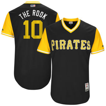 Men's Pittsburgh Pirates Jordy Mercer The Rook Majestic Black 2017 Players Weekend Authentic Jersey