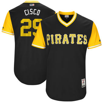 Men's Pittsburgh Pirates Francisco Cervelli Cisco Majestic Black 2017 Players Weekend Authentic Jersey