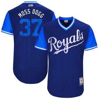 Men's Kansas City Royals Brandon Moss Moss Dogg Majestic Royal 2017 Players Weekend Authentic Jersey