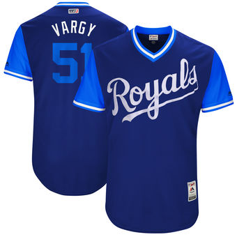 Men's Kansas City Royals Jason Vargas Vargy Majestic Royal 2017 Players Weekend Authentic Jersey