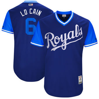 Men's Kansas City Royals Lorenzo Cain Lo Cain Majestic Royal 2017 Players Weekend Authentic Jersey