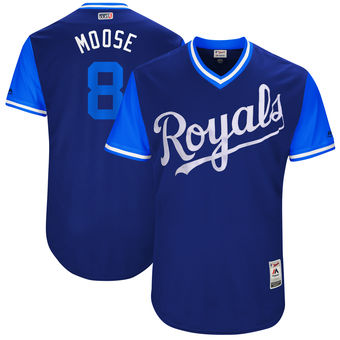 Men's Kansas City Royals Mike Moustakas Moose Majestic Royal 2017 Players Weekend Authentic Jersey