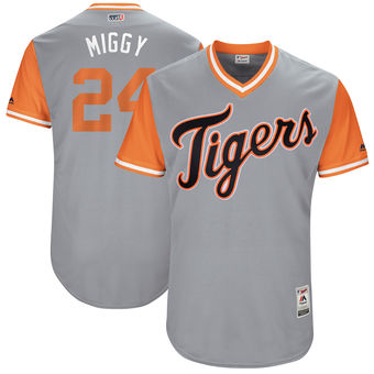 Men's Detroit Tigers Miguel Cabrera Miggy Majestic Gray 2017 Players Weekend Authentic Jersey