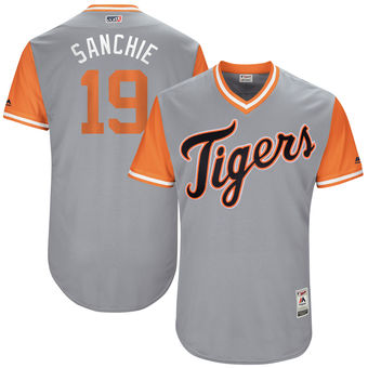 Men's Detroit Tigers Anibal Sanchez Sanchie Majestic Gray 2017 Players Weekend Authentic Jersey