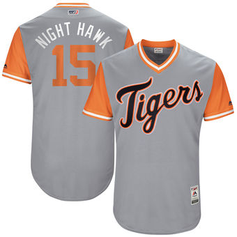 Men's Detroit Tigers Mikie Mahtook Night Hawk Majestic Gray 2017 Players Weekend Authentic Jersey