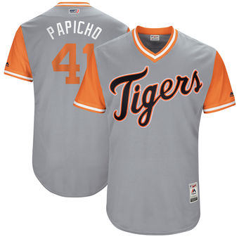Men's Detroit Tigers Victor Martinez Papicho Majestic Gray 2017 Players Weekend Authentic Jersey
