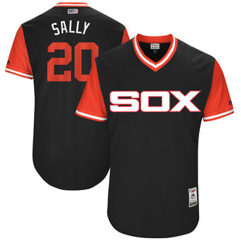 Men's Chicago White Sox Tyler Saladino Sally Majestic Black 2017 Players Weekend Authentic Jersey
