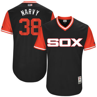 Men's Chicago White Sox Omar Narvaez Narvy Majestic Black 2017 Players Weekend Authentic Jersey