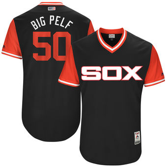 Men's Chicago White Sox Mike Pelfrey Big Pelf Majestic Black 2017 Players Weekend Authentic Jersey