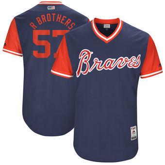 Men's Atlanta Braves Rex Brothers R Brothers Majestic Navy 2017 Players Weekend Authentic Jersey