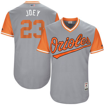 Men's Baltimore Orioles Joey Rickard Joey Majestic Gray 2017 Players Weekend Authentic Jersey