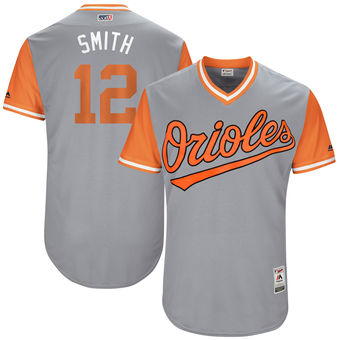 Men's Baltimore Orioles Seth Smith Smith Majestic Gray 2017 Players Weekend Authentic Jersey