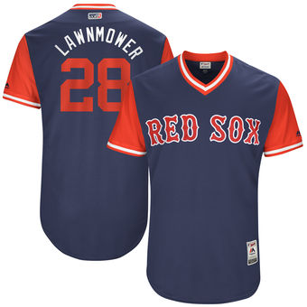 Men's Boston Red Sox Robbie Ross Jr Lawnmower Majestic Navy 2017 Players Weekend Authentic Jersey
