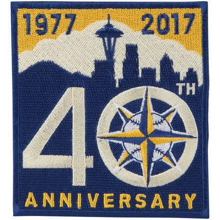 Seattle Mariners Blue Gold 40th Anniversary Team Logo Patch