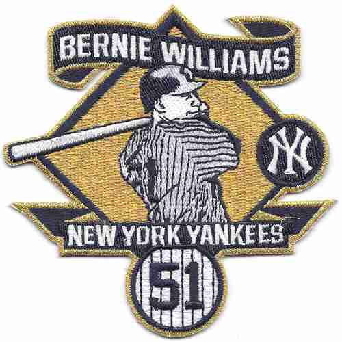 2015 New York Yankees 51 Bernie Williams Commemorative Retirement Patch