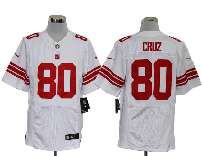 Size 60 4XL-Victor Cruz New York Giants #80 White Stitched Nike Elite NFL Jerseys