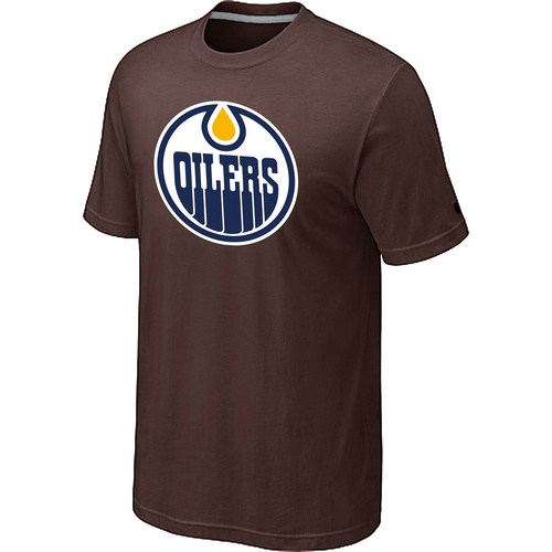 NHL Edmonton Oilers Big & Tall Logo Brown T-Shirt