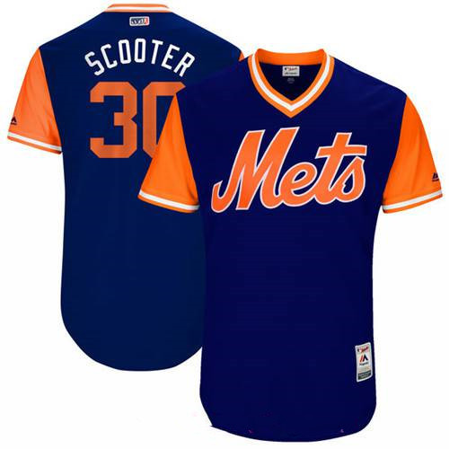 Men's New York Mets Michael Conforto Scooter Majestic Royal 2017 Little League World Series Players Weekend Stitched Nickname Jersey