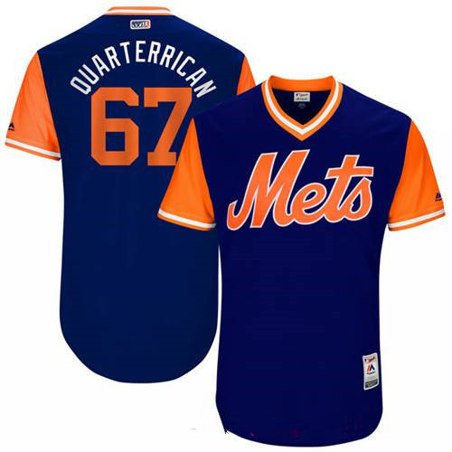 Men's New York Mets Seth Lugo Quarterrican Majestic Royal 2017 Little League World Series Players Weekend Stitched Nickname Jersey