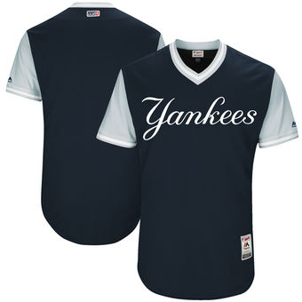 Custom Men's New York Yankees Majestic Navy 2017 Players Weekend Authentic Team Jersey