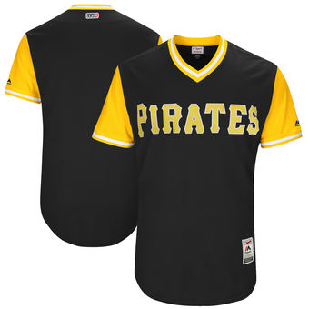 Custom Men's Pittsburgh Pirates Majestic Black 2017 Players Weekend Authentic Team Jersey