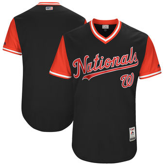 Custom Men's Washington Nationals Majestic Navy 2017 Players Weekend Authentic Team Jersey