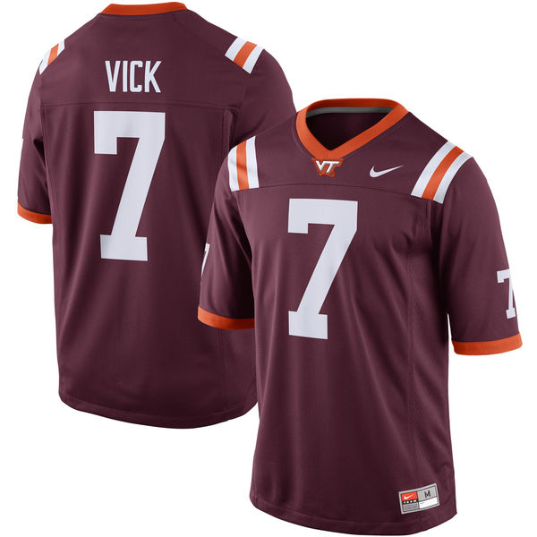 Mens Nike Virginia Tech Hokies #7 Michael Vick  Nike Alumni Football Game Maroon Jersey